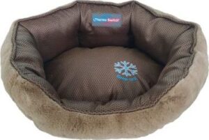 ThermoSwitch® pelíšek z paměťové pěny Santorini - mokka-hnědá - S: D 45 x Š 38 x V 20 cm Platba dobírkou není možná
