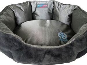 ThermoSwitch® Santorini pelíšek z paměťové pěny stříbrný - šedý - L: D 90 x Š 70 x V 24 cm Platba dobírkou není možná