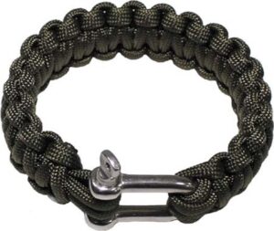 Náramek Paracord 2.3, kov. spona zelený L