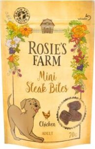 Rosie's Farm Snacks "Mini Steak Bites" kuřecí - 5 x 70 g