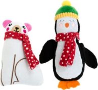 Hračka pro kočky sada lední medvěd a tučňák se šantou - sada 2 hraček