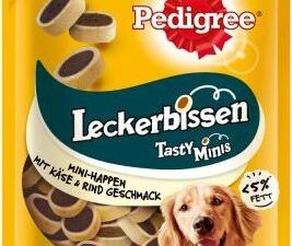 Pedigree Leckerbissen žvýkací pamlsky - Výhodné balení: Sýr & Hovězí kroužky 6 x 140 g