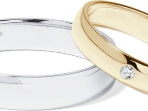 Diamantové zlaté snubní prsteny KLENOTA