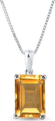 Zlatý náhrdelník s citrínem KLENOTA