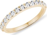 Zlatý diamantový snubní prsten KLENOTA