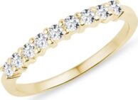 Prsten s diamanty ve žlutém zlatě KLENOTA