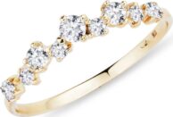 Diamantový prsten ze žlutého zlata KLENOTA