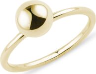 Zlatý prsten s kuličkou KLENOTA