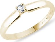 Zlatý prsten s briliantem KLENOTA
