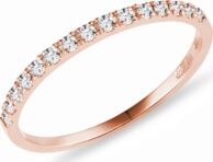 Diamantový prsten v růžovém zlatě KLENOTA