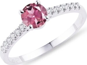 Zásnubní turmalínový prsten s diamanty KLENOTA