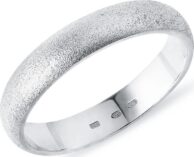 Moderní prsten z bílého zlata pro muže KLENOTA