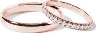 Elegantní snubní sada prstenů v růžovém zlatě KLENOTA