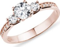 Zlatý prsten s diamanty KLENOTA