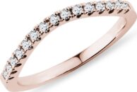 Briliantový prsten z růžového zlata KLENOTA