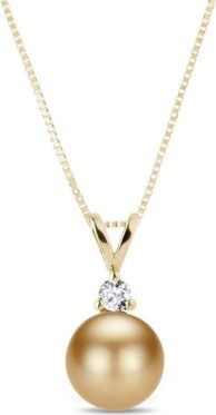 Zlatý náhrdelník s perlou jižního Pacifiku a diamantem KLENOTA