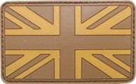 Nášivka gumová 3D: Vlajka Velká Británie desert