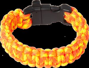 Náramek Paracord KOBRA žlutá | oranžová XL
