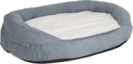 Oválný pelíšek pro psy Memory, šedomodrý - D 72 x Š 50 x V 20 cm