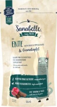 Sanabelle No Grain tyčinky pro kočky - Kachna & granátové jablko 3 x 55 g