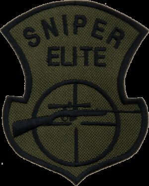 Nášivka: Sniper Elite olivová | černá