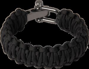 Náramek Paracord BLACK II. L/XL
