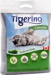 Tigerino Canada stelivo pro kočky - Fresh Cut Grass - Dvojité balení 2 x 12 kg