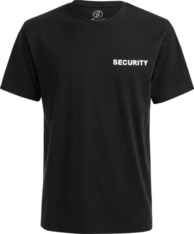 Brandit Tričko SECURITY s nápisem černá | bílá 5XL
