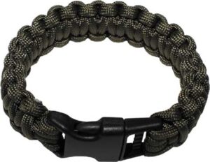 Náramek Paracord 2.3, plast. spona zelený L