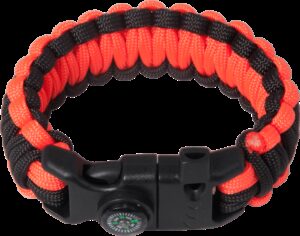 Náramek Paracord NAVIGATOR II. černá | oranžová M