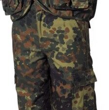 Kalhoty a vesta dětská flecktarn XXL