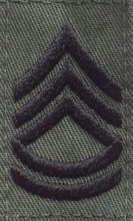 Nášivka: Hodnost US ARMY límcová Sergeant First Class olivová | černá