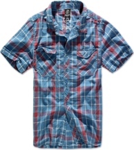 Brandit Košile Roadstar Shirt 1/2 červená | modrá 4XL