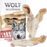 Wolf of Wilderness "Meadow Grounds" - králičí uši se srstí - 400 g (cca 20 ks)
