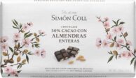 Simón Coll tmavá čokoláda 50% cocoa s mandlemi 200g