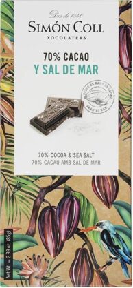 Simón Coll tmavá čokoláda 70% s mořskou solí 85g