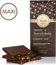 Venchi hořká čokoláda s lískovými oříšky MAXI 800g