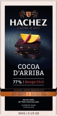 Hachez čokoláda Cocoa d´Arriba mango&chilli 77% 100g