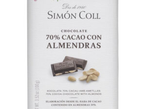 Simón Coll tmavá čokoláda 70% cocoa s mandlemi 100g