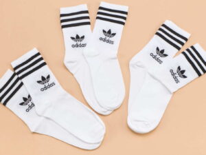 adidas Originals Mid Cut Crew Sock bílé / černé L