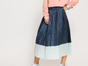 adidas Originals Pleated Skirt tmavě šedá / světle zelená M
