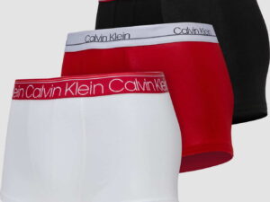 Calvin Klein 3Pack Cotton Stretch Trunk bílé / černé / červené S