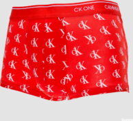 Calvin Klein CK ONE Microfiber Low Rise Trunk červené / bílé XL