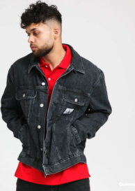 CALVIN KLEIN JEANS M Regular Denim Jacket bb075 - black icn M