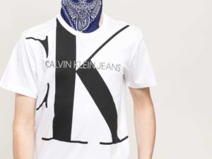 CALVIN KLEIN JEANS M Upscale Monogram Logo Tee bílé M