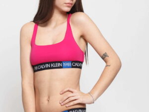 Calvin Klein Unlined Bralette 1981 tmavě růžové L