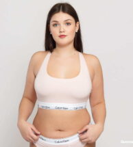 Calvin Klein Unlined Bralette Plus Size C/O světle růžové XXL