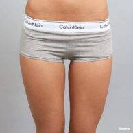 Calvin Klein Women's Boyshort C/O šedé / bílé / černé XS