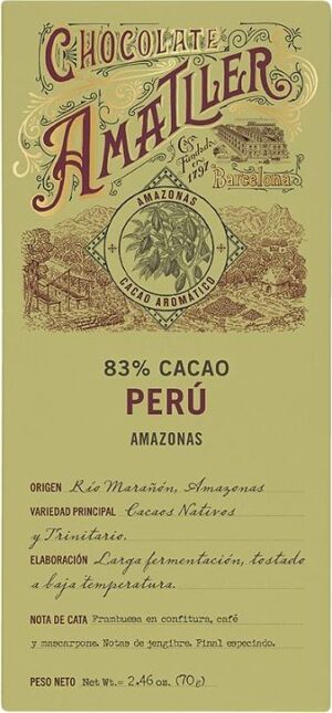 Amatller 83% Perú 70 g