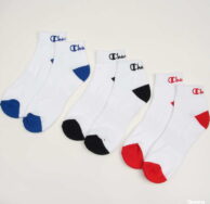 Champion 3 Pack Ankle Socks bílé / modré / červené EUR 35-38